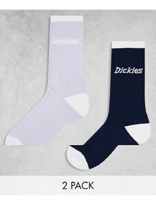 Dickies - Ness City - Confezione da due paia di calzini neri e lilla-Viola