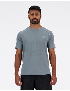 New Balance - T-shirt grigia in maglia-Grigio