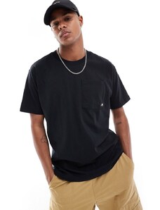 New Balance - Essentials Reimagined - T-shirt a maniche corte nera in jersey di cotone-Nero