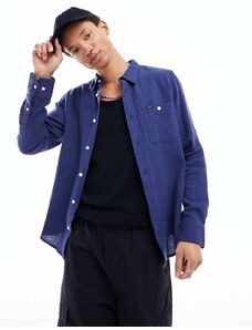 Lee - Leesure - Camicia in cotone blu medio