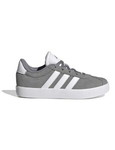 Sneakers grigie da ragazzo con strisce bianche adidas VL Court 3.0 K