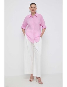 Marella camicia di lino colore rosa