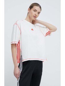 adidas t-shirt in cotone donna colore beige IS0874