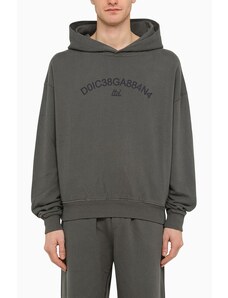 Dolce&Gabbana Felpa girocollo grigia con logo