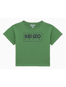 KENZO T-shirt verde menta in cotone con logo