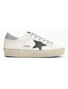 Golden Goose Sneaker Hi-star bianca/nera/argento