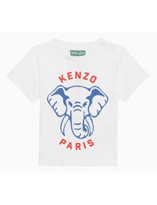 KENZO T-shirt bianca in cotone con logo