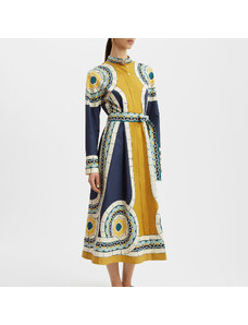 La DoubleJ Dresses gend - Sundowner Dress Mudejar Placée Blue L 100% Cotton
