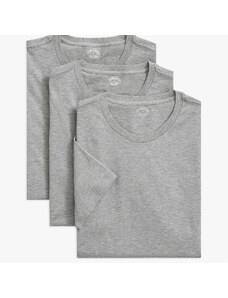 Brooks Brothers T-shirt grigie screziate in cotone Supima girocollo (confezione da 3) - male Intimo Grigio XXL