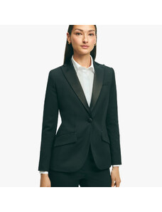 Brooks Brothers Black Stretch Wool Blend Tuxedo Jacket - female Giacche e Blazer Black 10