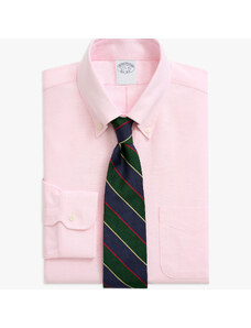 Brooks Brothers Camicia rosa slim fit non-iron in cotone Oxford con collo button-down - male Camicie eleganti Rosa chiaro 15