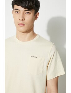 Barbour t-shirt in cotone uomo colore beige