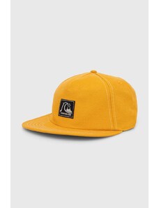 Quiksilver berretto da baseball in cotone colore giallo con applicazione