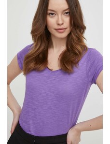 Sisley t-shirt donna colore violetto