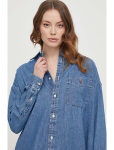 Polo Ralph Lauren camicia di jeans donna colore blu