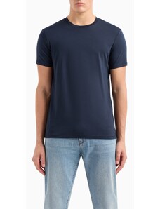 T-shirt blu uomo armani exchange regular fit in cotone pima 8nzt74 s
