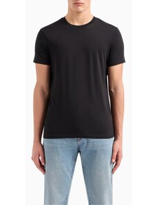 T-shirt nera uomo armani exchange regular fit in cotone pima 8nzt74 s