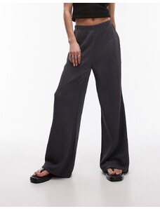 Topshop - Pantaloni casual plissé color ardesia-Grigio
