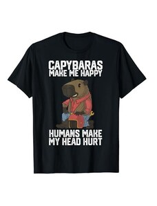 vita di capibara per uomini donne bambino ragazzo divertenteI capibara mi rendono felice, gli umani mi fanno Maglietta