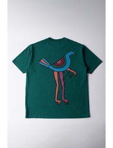 by Parra t-shirt in cotone Ghost Caves uomo colore verde 51105