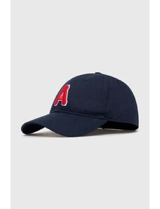 AAPE berretto da baseball in cotone 3D "A" Font colore blu navy con applicazione ACP5227