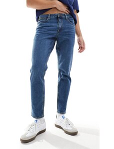 ASOS DESIGN - Jeans stretch affusolati lavaggio blu scuro