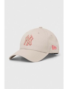 New Era berretto da baseball in cotone colore grigio con applicazione NEW YORK YANKEES