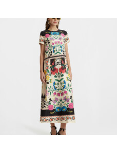 La DoubleJ Dresses gend - Swing Dress Plaza Placée Ivory L 100% Silk