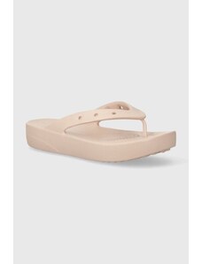 Crocs infradito Classic Platform Flip donna colore rosa 207714