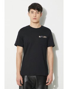 Barbour t-shirt in cotone Durness Pocket Tee uomo colore nero MTS0682