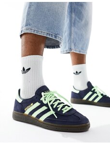 adidas Originals - Handball Spezial - Sneakers blu inchiostro e color lime con suola in gomma-Multicolore