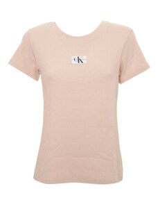 Calvin Klein T-Shirt in cotone a coste con logo