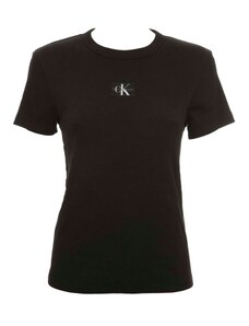 Calvin Klein T-Shirt a coste con patch logo