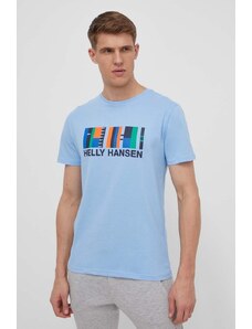 Helly Hansen t-shirt in cotone uomo colore blu