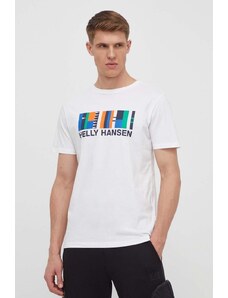 Helly Hansen t-shirt in cotone uomo colore bianco