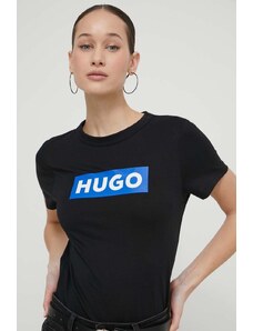 Hugo Blue t-shirt in cotone donna colore nero