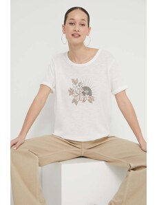 Roxy t-shirt donna colore bianco ERJZT05667