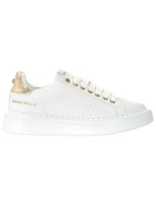 BRIAN MILLS - Sneakers con logo e borchia - Colore: Bianco,Taglia: 41