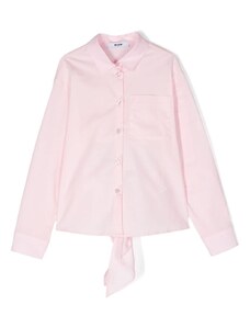 MSGM KIDS Camicia rosa fiocco retro