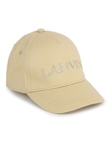 LANVIN KIDS Cappello beige logo ricamo