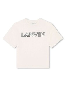 LANVIN KIDS T-shirt panna logo 3D