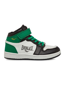 Sneakers alte bianche, nere e verdi da bambino con dettagli traforati Everlast