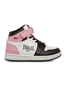 Sneakers alte bianche, nere e rosa da bambina con dettagli traforati Everlast