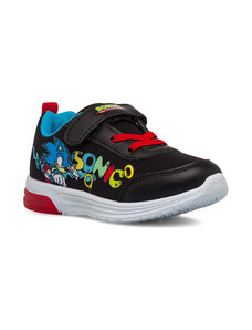 Sneakers nere da bambino con luci nella suola e logo Sonic