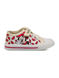 Mickey Mouse Sneakers primi passi beige da bambina con stampa Minnie