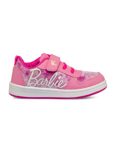 Sneakers primi passi rosa da bambina con logo Barbie