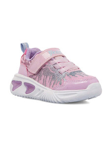 Sneakers traspiranti rosa da bambina con luci nella suola Geox Assister