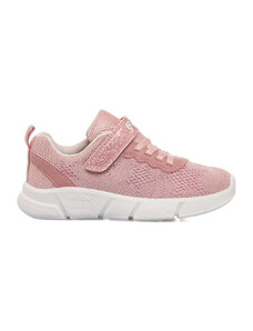 Sneakers traspiranti rosa in maglia brillante da bambina Geox Aril