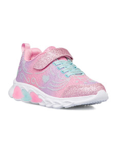 Sneakers rosa da bambina con luci nella suola e glitter Le scarpe di Alice