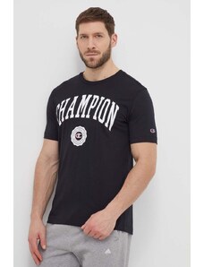 Champion t-shirt in cotone uomo colore nero 219852